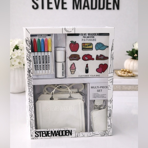 Steve Madden Handbags - Steve Madden White Satchel Bag Set with Colorful Markers (All Over Tik Tok & IG)